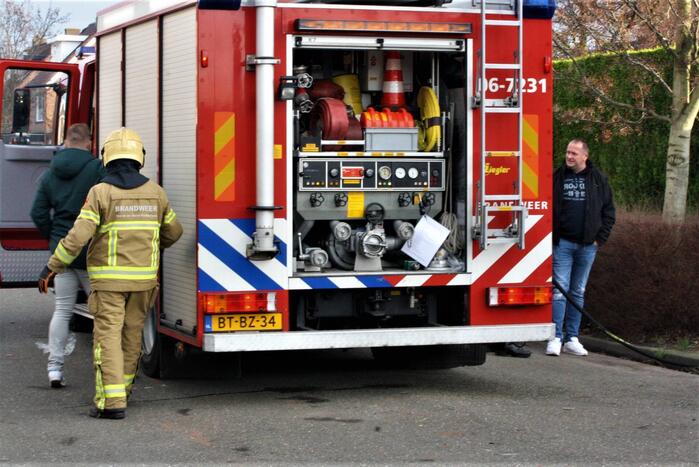 Brand ontstaan in schuur