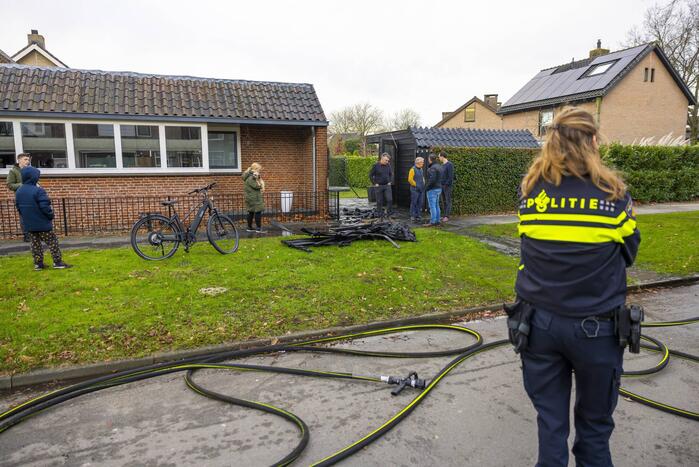 Brand ontstaan door vuurwerkresten in kliko