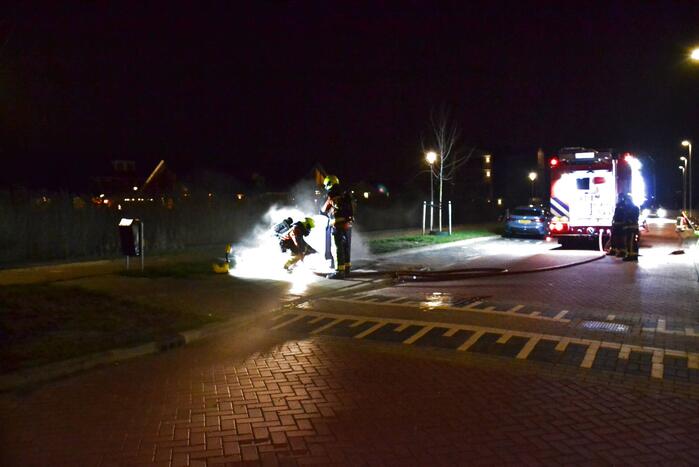 Veel rookontwikkeling door containerbrand