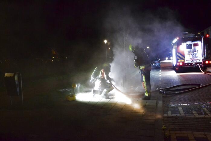 Veel rookontwikkeling door containerbrand