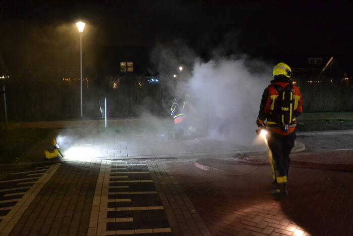 Veel rookontwikkeling door containerbrand