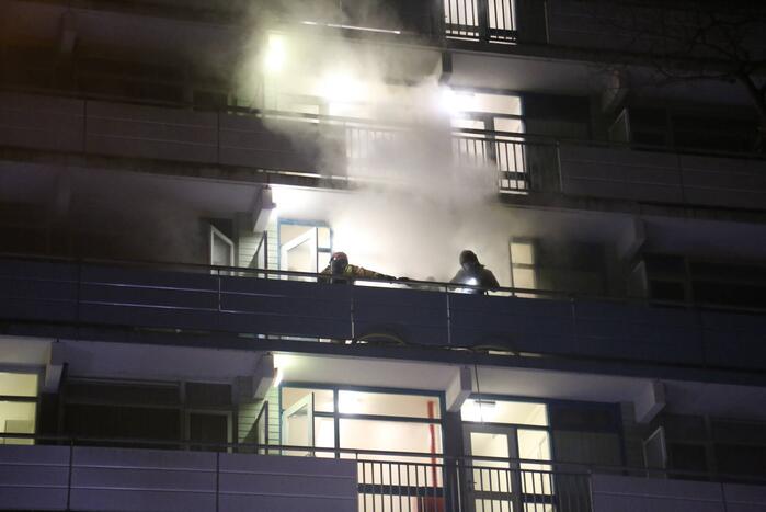 Veel schade na brand in flatwoning