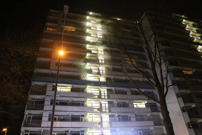 Veel schade na brand in flatwoning