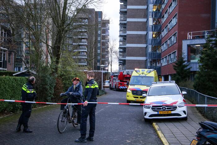 Brand in liftmachinekamer op elfde etage de Koperhorst