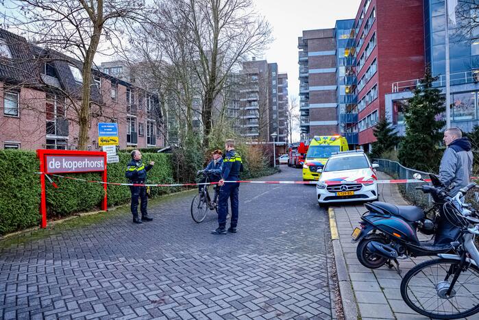 Brand in liftmachinekamer op elfde etage de Koperhorst