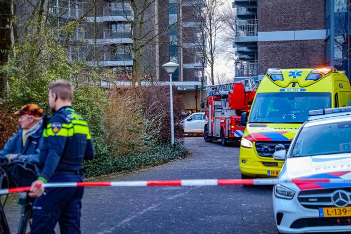 Brand in liftmachinekamer op elfde etage de Koperhorst