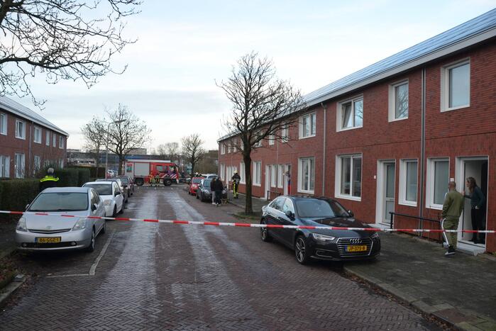 Straat afgesloten door gaslucht