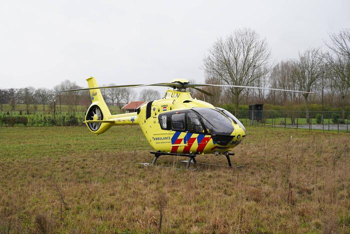 Traumahelikopter landt voor incident