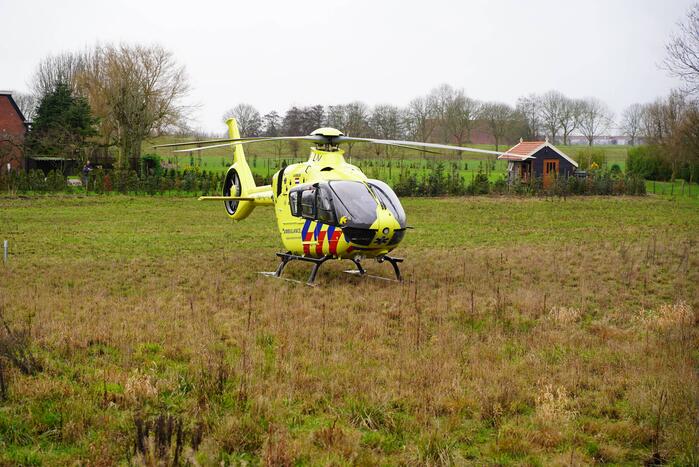 Traumahelikopter landt voor incident