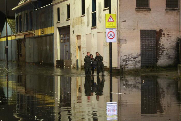 Straten onder water door springtij