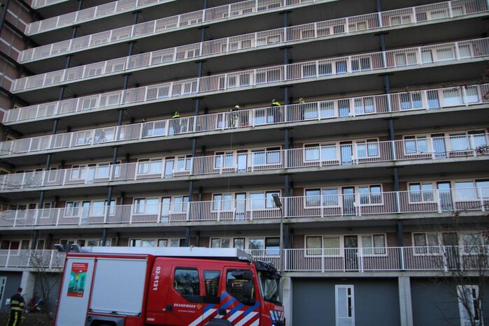 Brand op vierde etage van flat