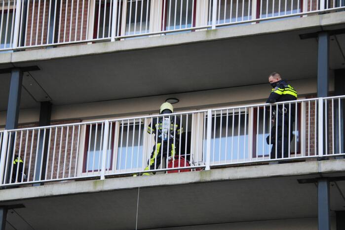 Brand op vierde etage van flat