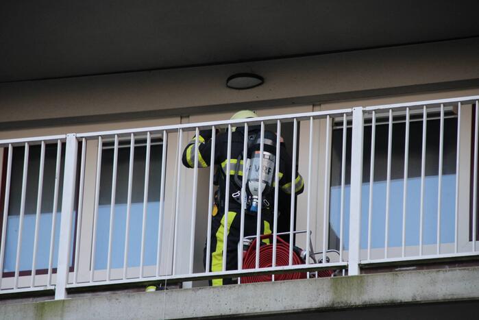 Brand op vierde etage van flat