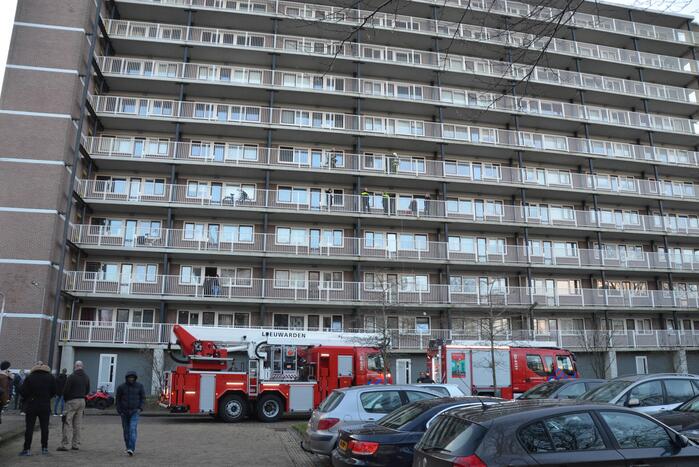 Brand op vierde etage van flat