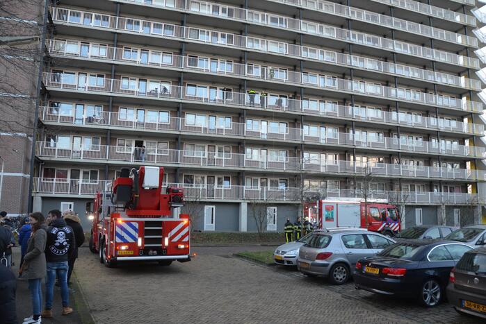 Brand op vierde etage van flat