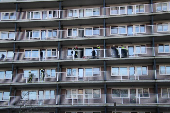 Brand op vierde etage van flat