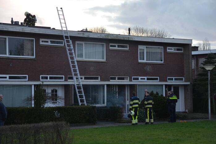 Woning vol rook door schoorsteenbrand