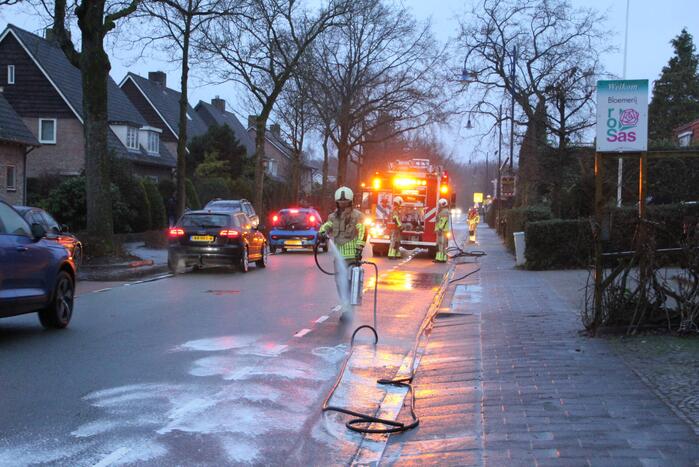 Kilometers lang oliespoor zorgt voor gevaarlijke situatie