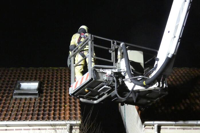 Lastige brand in spouwmuur