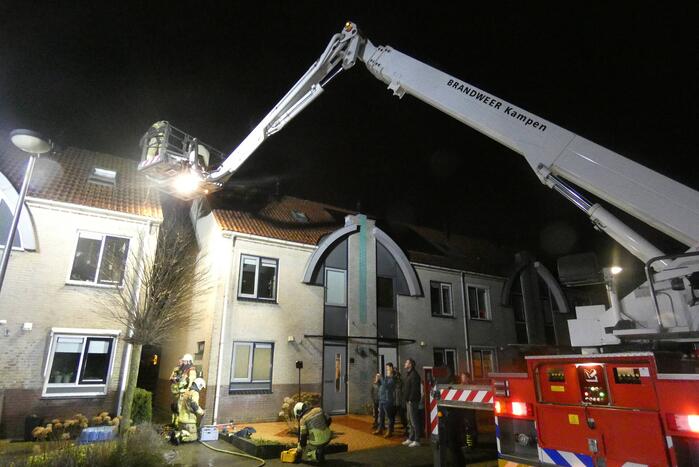 Lastige brand in spouwmuur