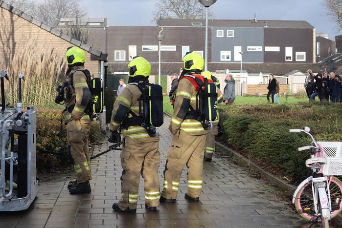 Veel rook bij brand in schoorsteen