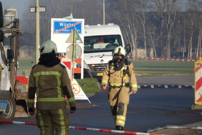 Gaslekkage geraakt tijden graafwerkzaamheden