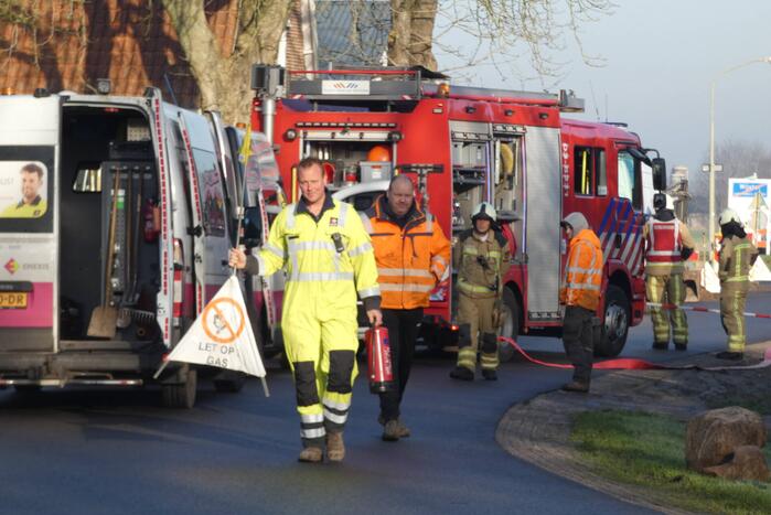 Gaslekkage geraakt tijden graafwerkzaamheden