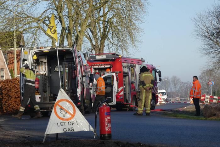 Gaslekkage geraakt tijden graafwerkzaamheden