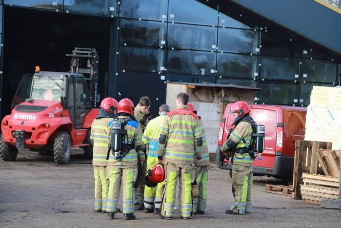 Bouwterrein ontruimd door gaslekkage