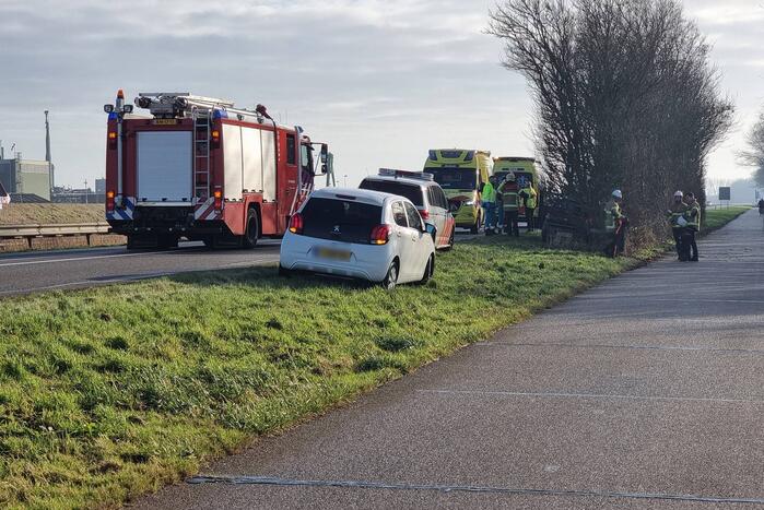 Automobilist eindigt in bosschage