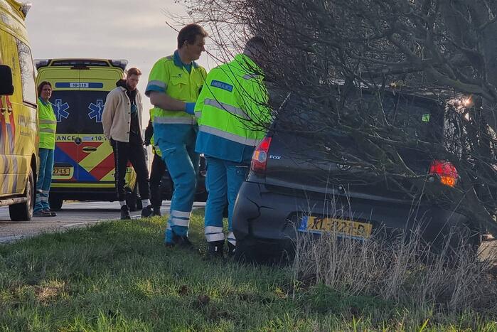 Automobilist eindigt in bosschage