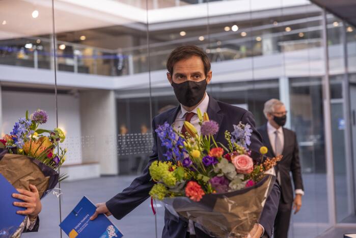 Ceremoniële overdracht ministerie van Financiën