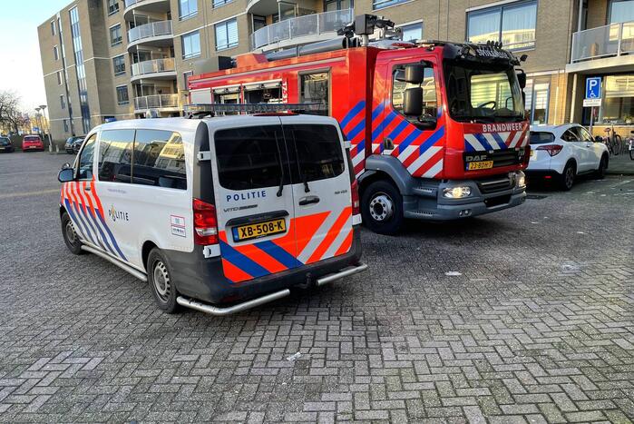 Brand in keuken van appartement