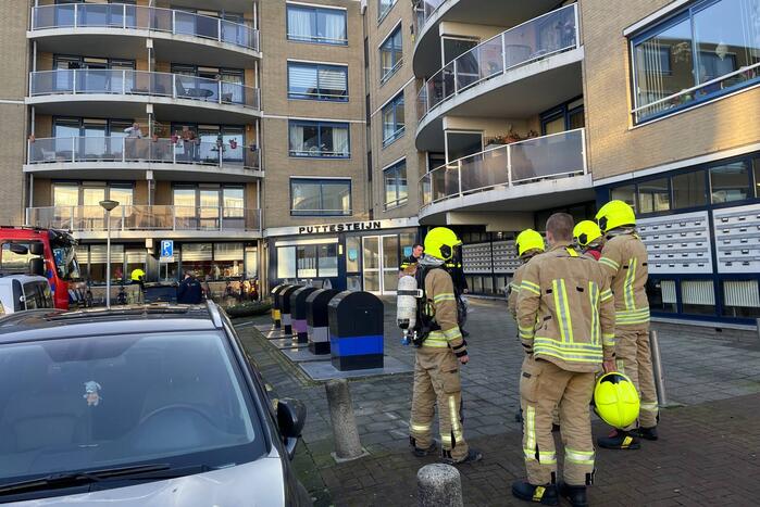 Brand in keuken van appartement