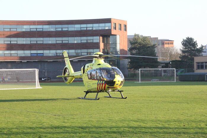 Traumahelikopter trekt veel bekijks