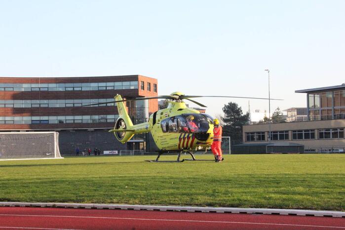 Traumahelikopter trekt veel bekijks