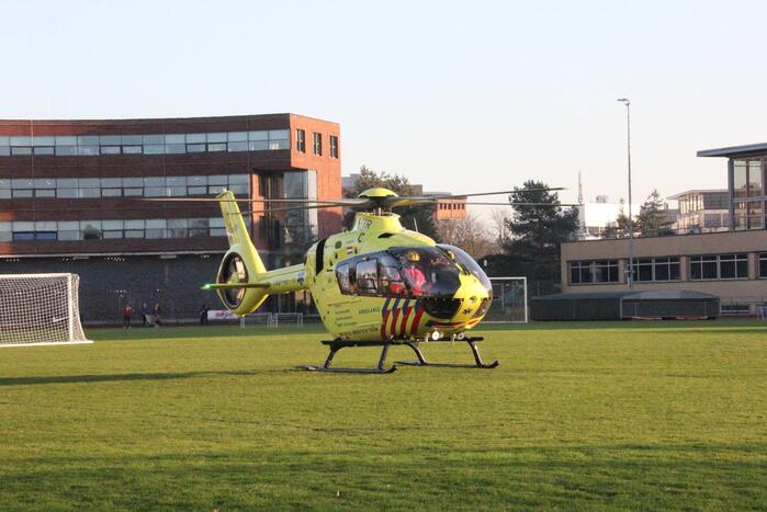 Traumahelikopter trekt veel bekijks