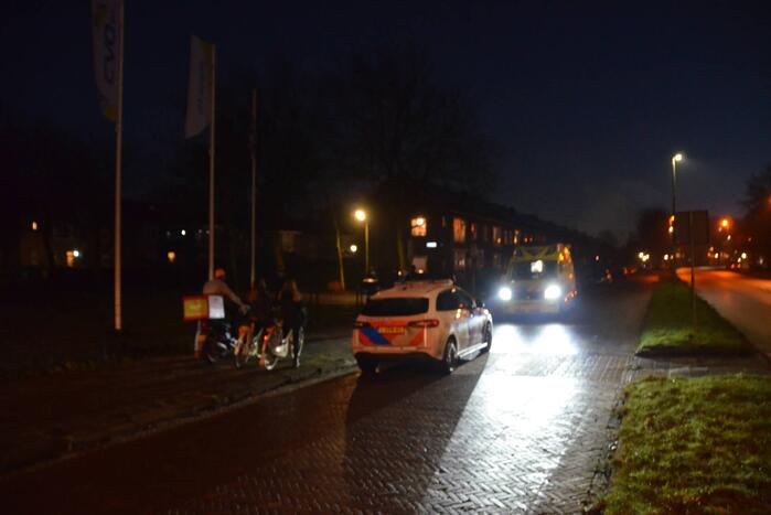 Twee maaltijd bezorgers met elkaar in botsing