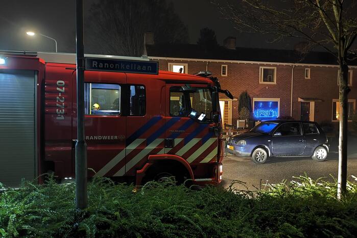 Brand in schoorsteen van woning