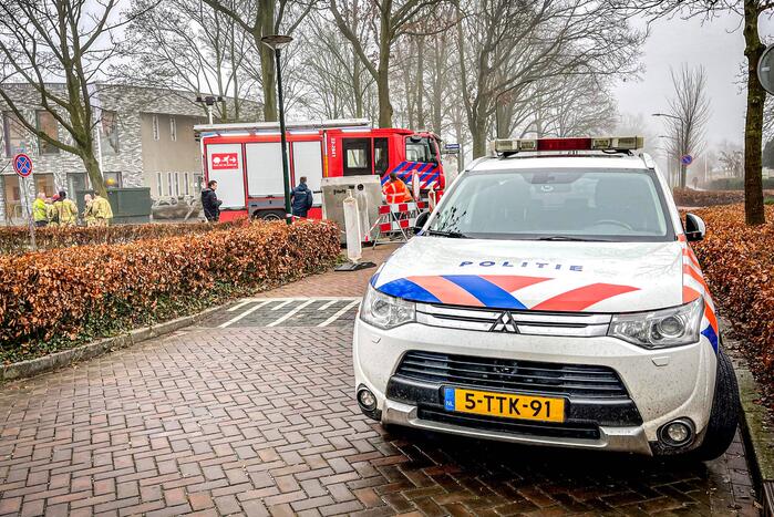 Gaslekkage ontstaan bij werkzaamheden op bouwterrein