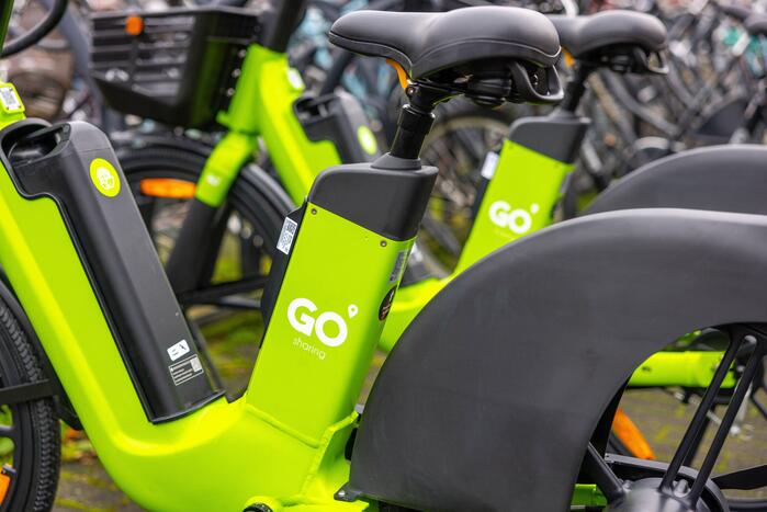 Go Sharing e-bikes klaar voor gebruik