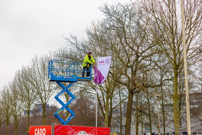 Laatste loodjes voor GGD XL test- en vaccinatielocatie