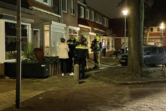 Brand in badkamer van woning
