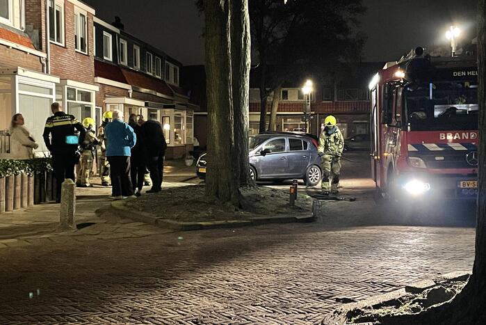 Brand in badkamer van woning