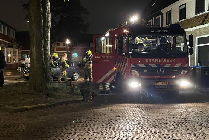 Brand in badkamer van woning