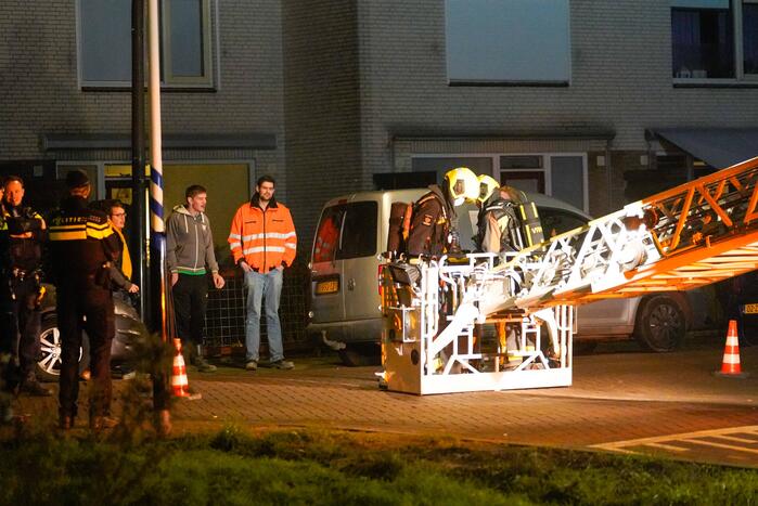 Schoorsteen geveegd na brand