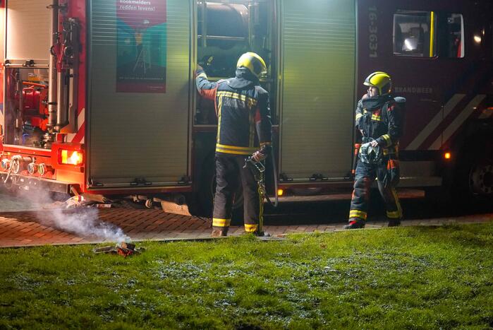 Schoorsteen geveegd na brand