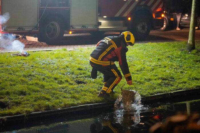 Schoorsteen geveegd na brand