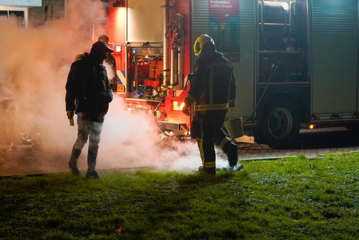 Schoorsteen geveegd na brand