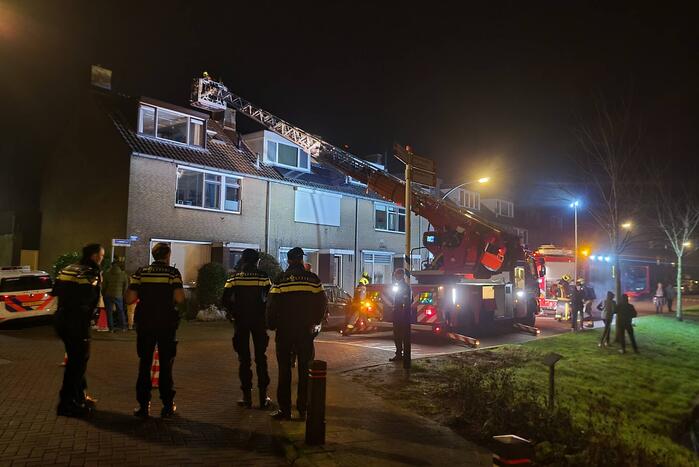 Schoorsteen geveegd na brand